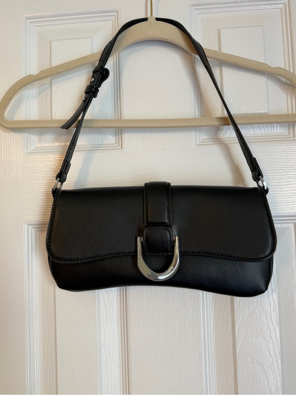 Rachel Zoe Black Mini Shoulder Bag with Silver Accent